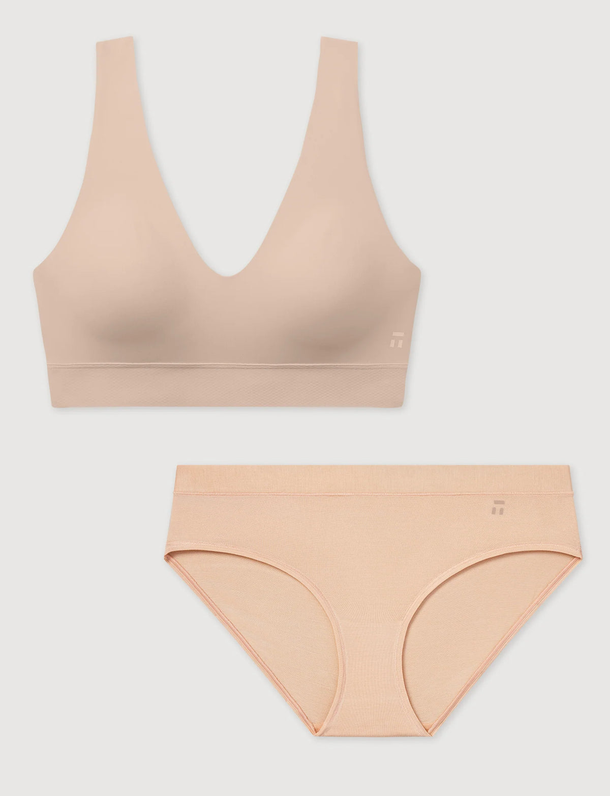 Second Skin Pullover V-Neck Bra & Brief Set