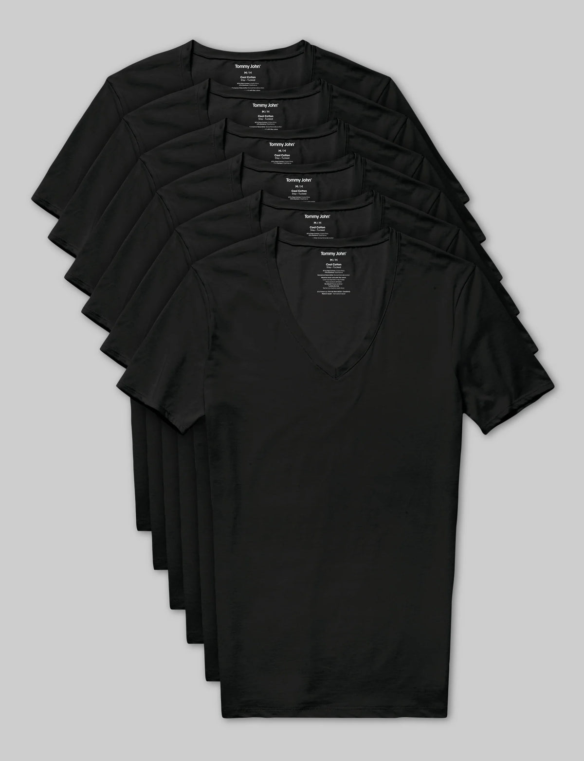 Cool Cotton Deep V-Neck Stay-Tucked Undershirt (6-Pack)