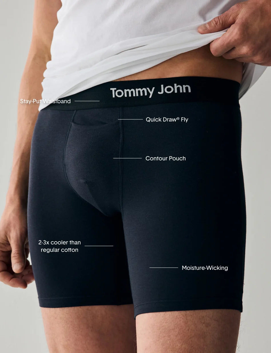 Cool Cotton Mid-Length Boxer Brief 6" (3-Pack)