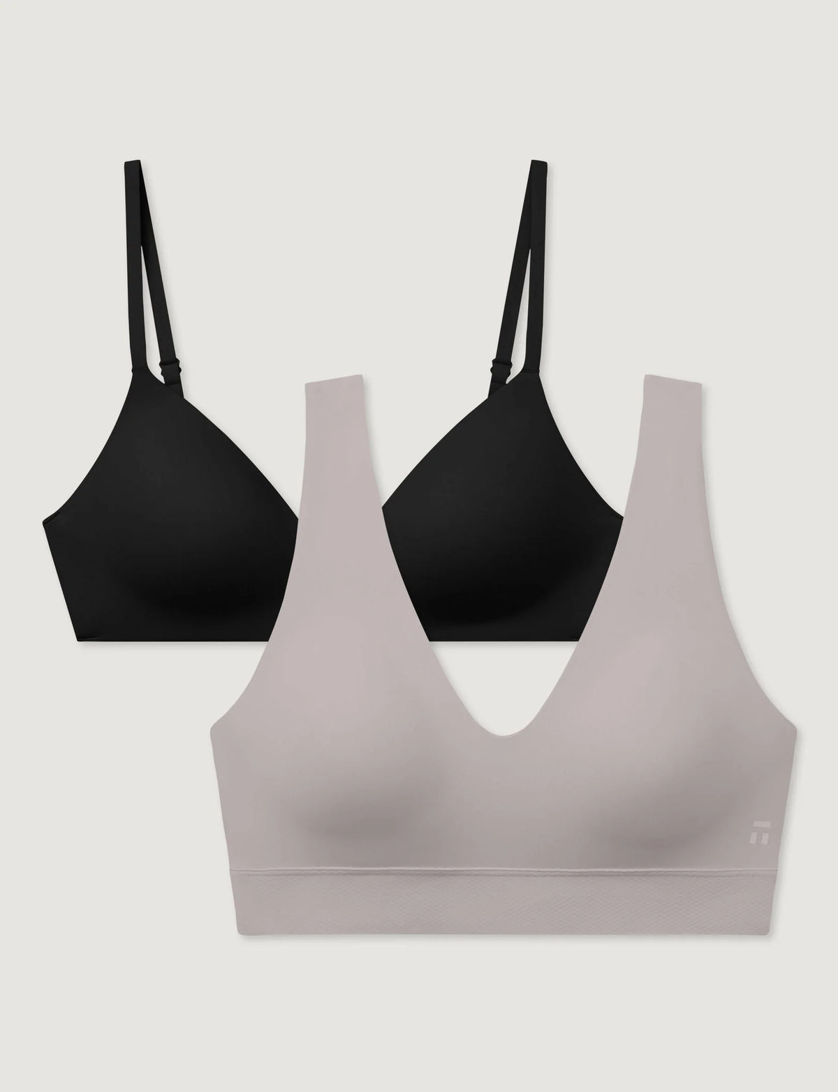 Second Skin Wireless T-Shirt Bra & Pullover V-Neck Bra (2-Pack)