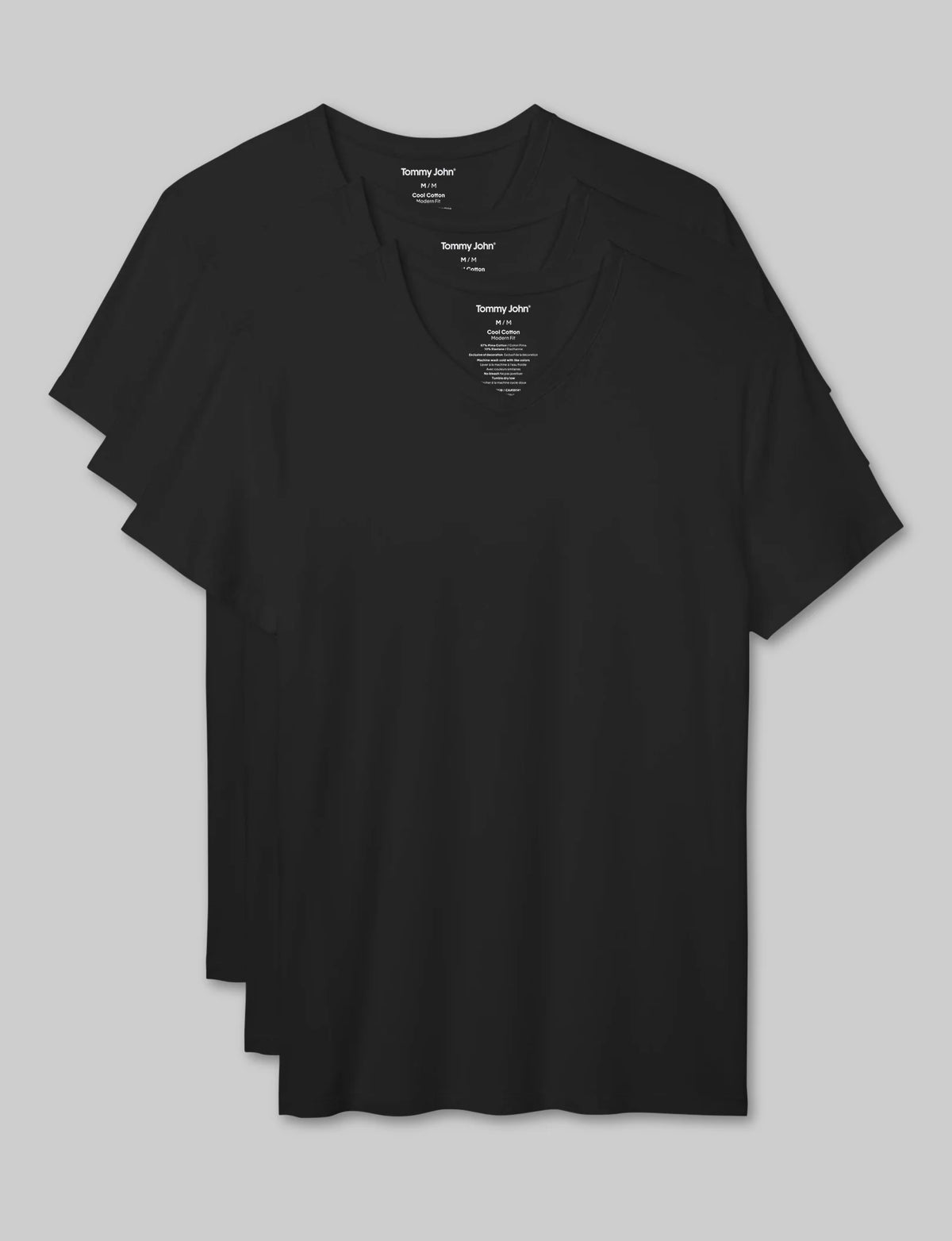 Cool Cotton High V-Neck Modern Fit Undershirt (3-Pack)