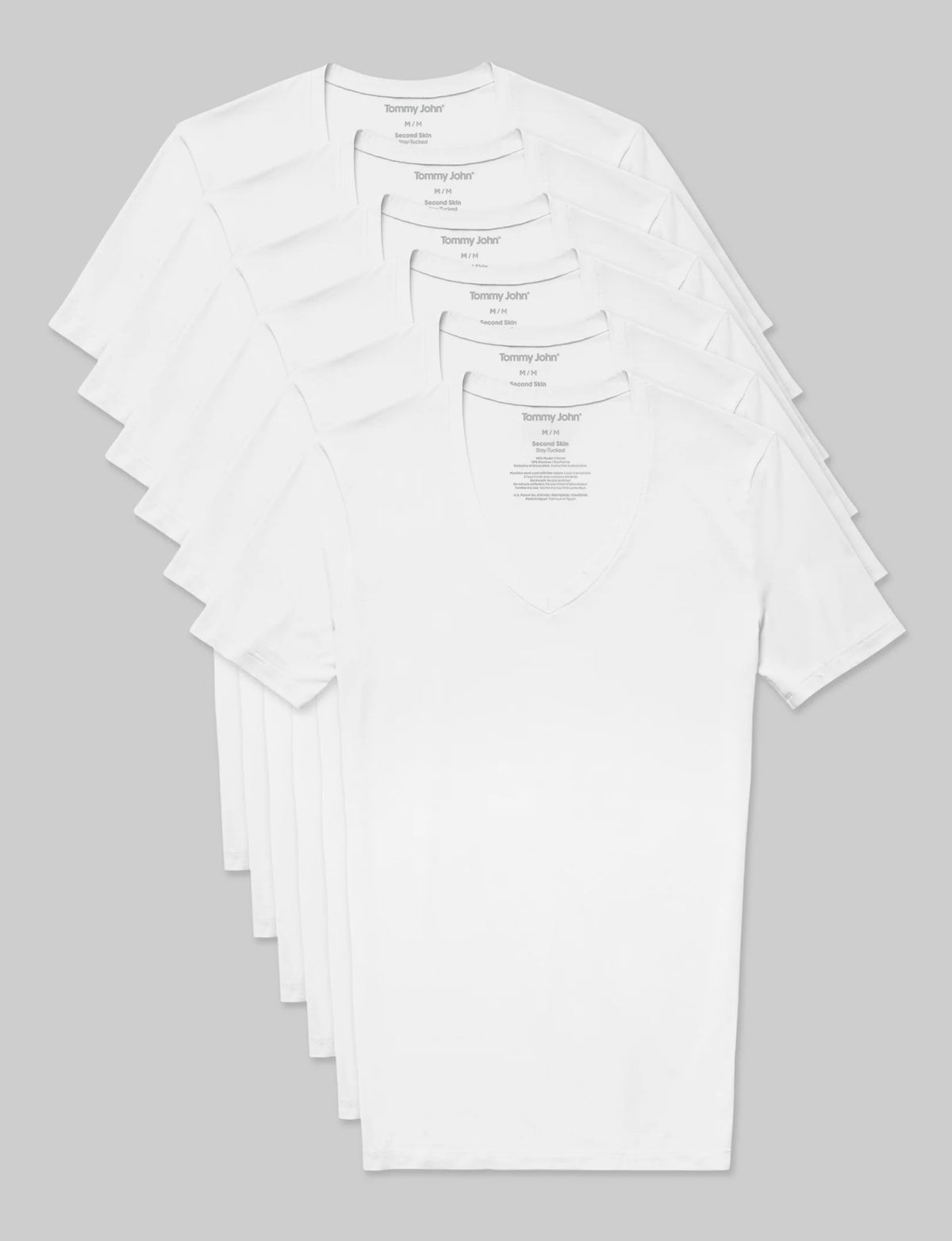 Second Skin Deep V-Neck Stay-Tucked Undershirt (6-Pack)