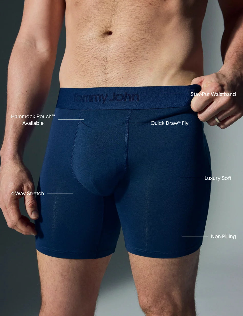 Second Skin Mid-Length Boxer Brief 6"